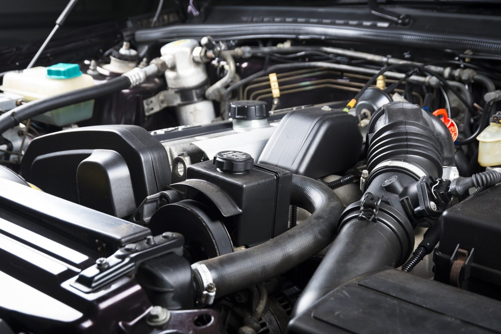 Car engine prepared for ECU tuning service