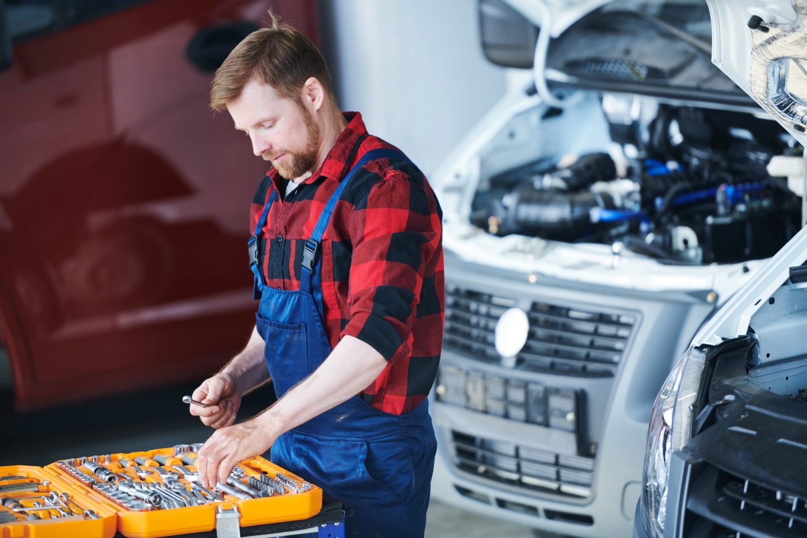 Professional technician preparing ECU tuning file order